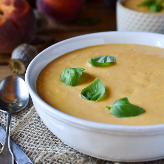 Chilled Peach Basil Soup