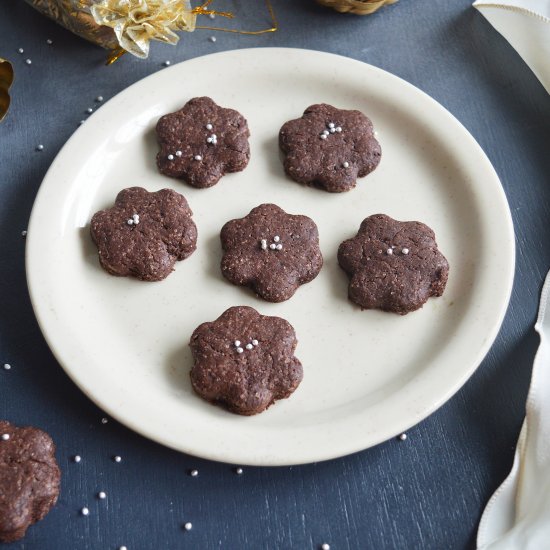 Eggless n Butterless Choco Cookies