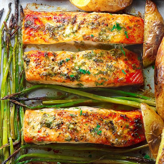 Garlic Butter Baked Salmon