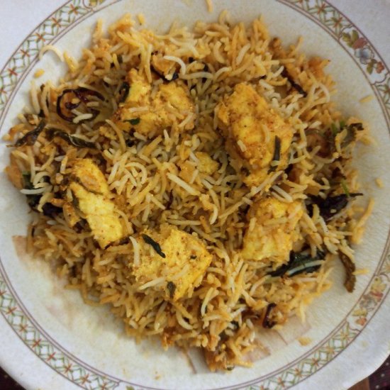 paneer dum biryani