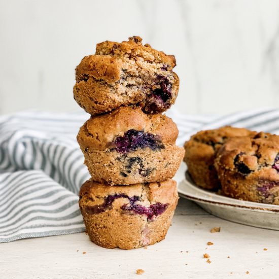 Paleo Vegan Blueberry Muffins