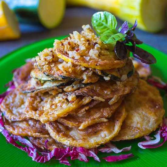 Lightened-up fried zucchini