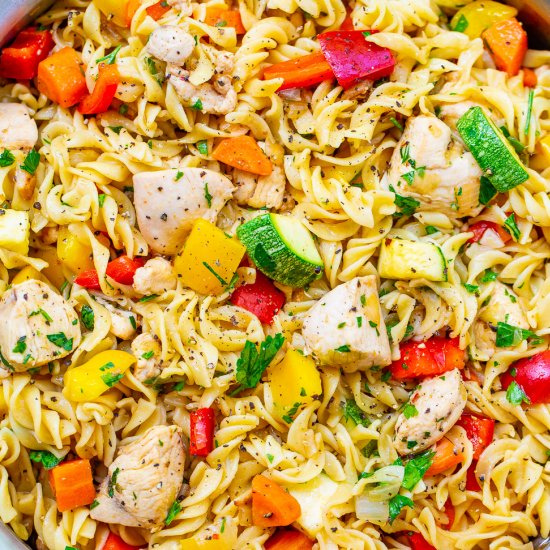 Easy Italian Chicken Pasta Salad