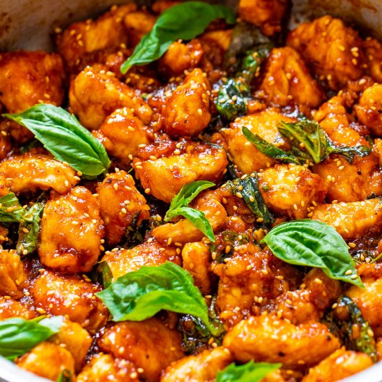 Sticky Basil Chicken