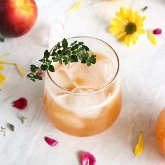 Peach Thyme Bourbon Smash