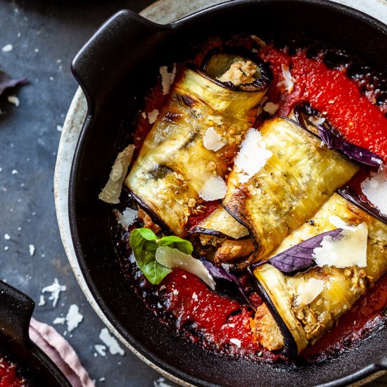 Vegan Eggplant Involtini