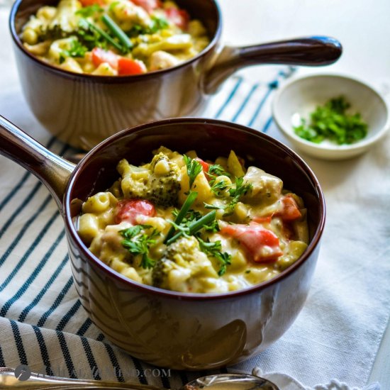 Creamy Mac-and-Cheese Chicken Soup