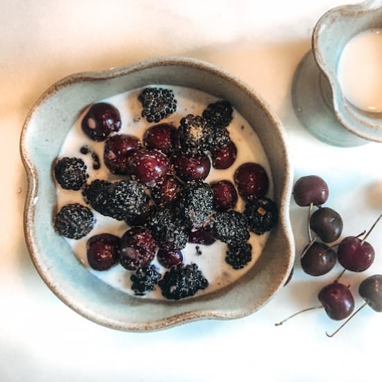 Cherries & Berries w/ Vanilla Cream