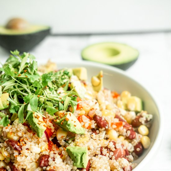 Loaded Corn and Quinoa Bowl