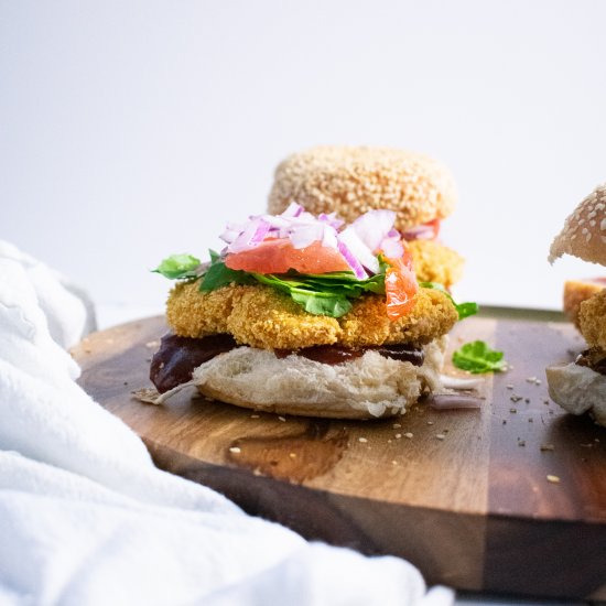 Crusted BBQ Turkey Burgers