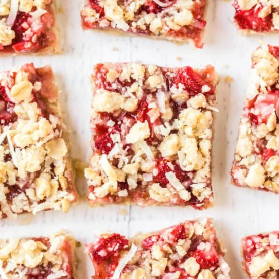 strawberry oatmeal bars!