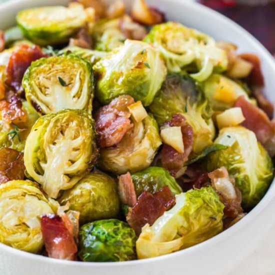 maple bacon brussel sprouts!