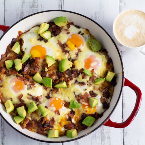 Avocado & Hash Brown Breakfast Bake