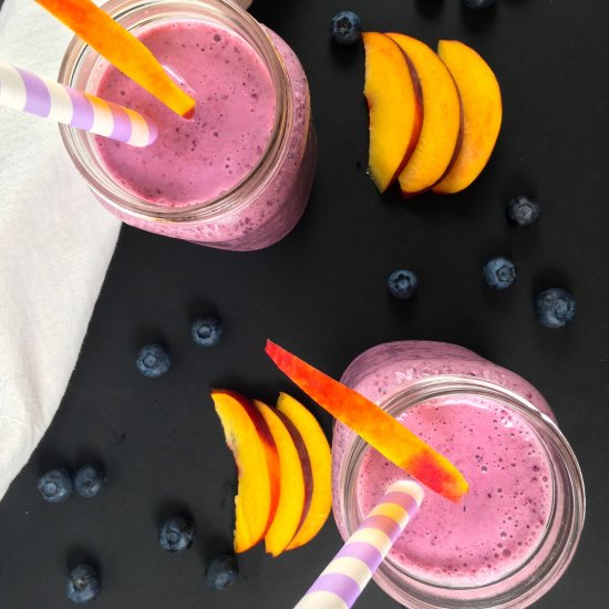 Peach Blueberry Smoothie w/Lavender