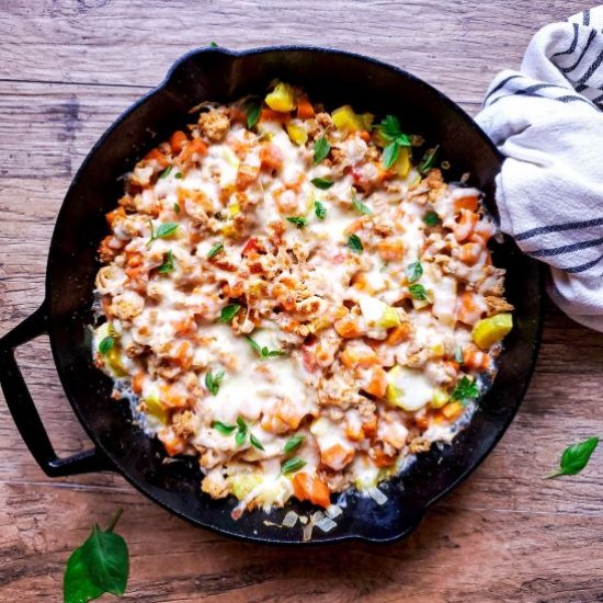 Ground Turkey Summer Veggie Skillet