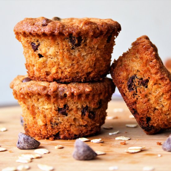 Chocolate Chip Oatmeal Muffins