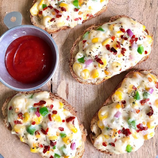 Cheesy Corn Toast