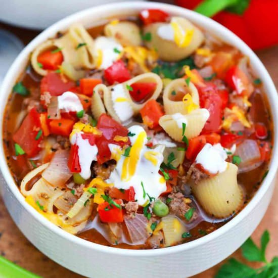 Beef and Macaroni Soup