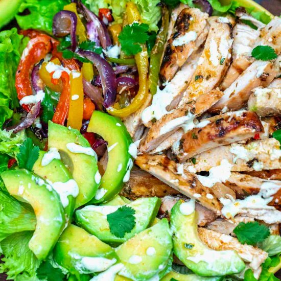 Grilled Chicken Fajita Salad