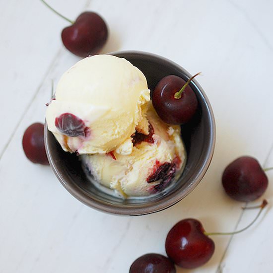 Cherry vanilla ice cream