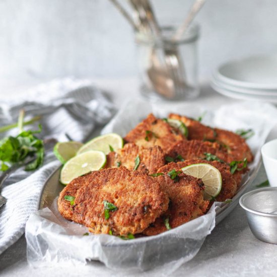 Basil Lime Salmon Cakes