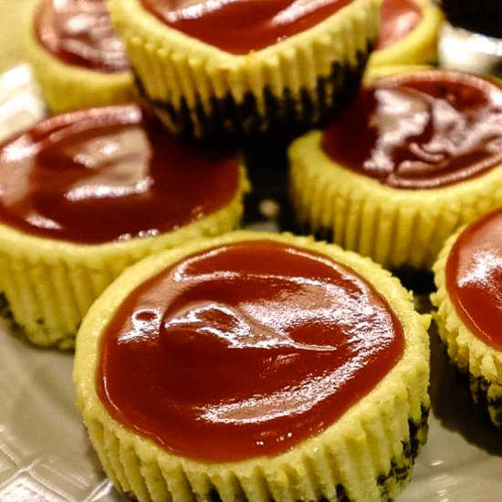 Jam Topped Miniature Cheesecakes