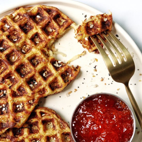 Spaghetti Squash Savory Waffles