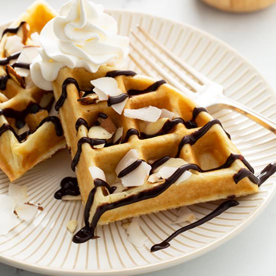 Coconut Dessert Waffles