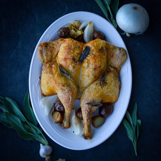 Butterflied Roast Chicken