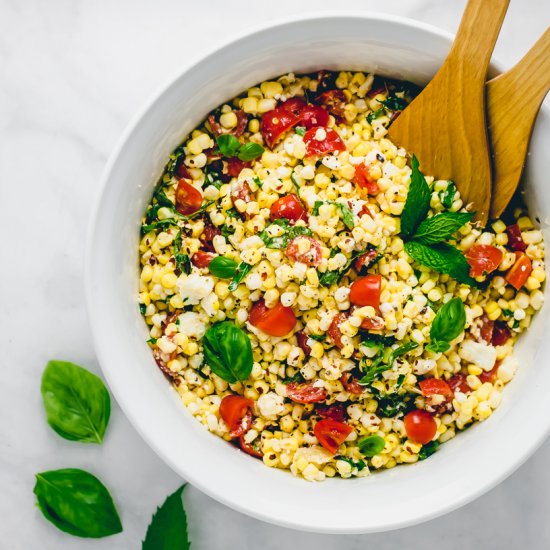 Corn Salad with Tomatoes & Feta