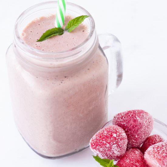 Strawberry Almond Milk Protein Shake