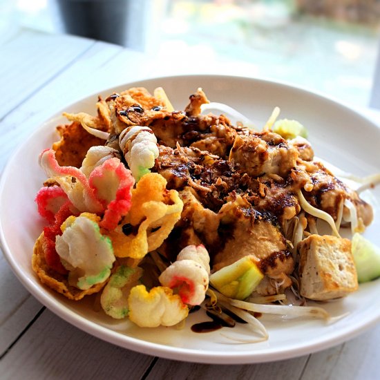 Vermiceli Tofu Salad w Peanut Sauce