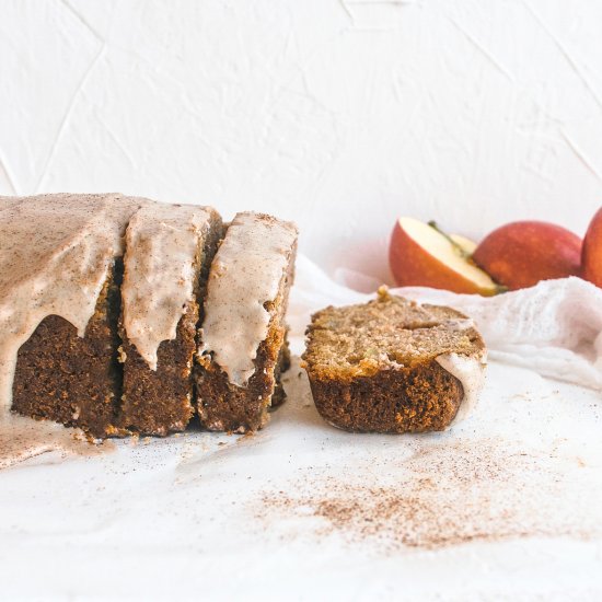 Apple Loaf with Cream Cheese Glaze