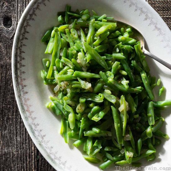 Apple Cider Green Beans with Thyme