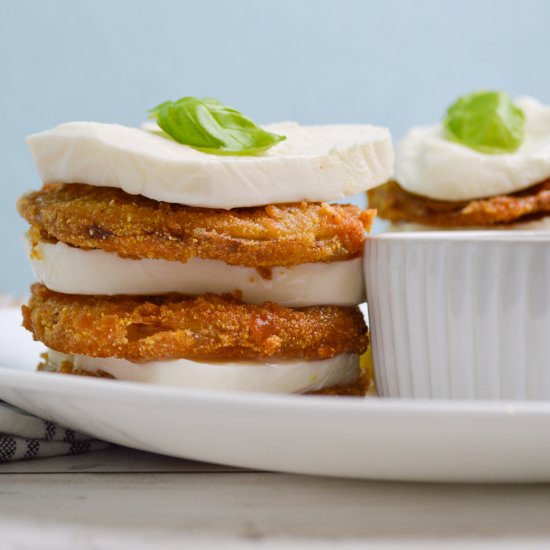 Fried Green Tomato Caprese Salad