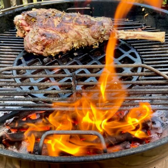 Grilled Marinated Leg of Lamb