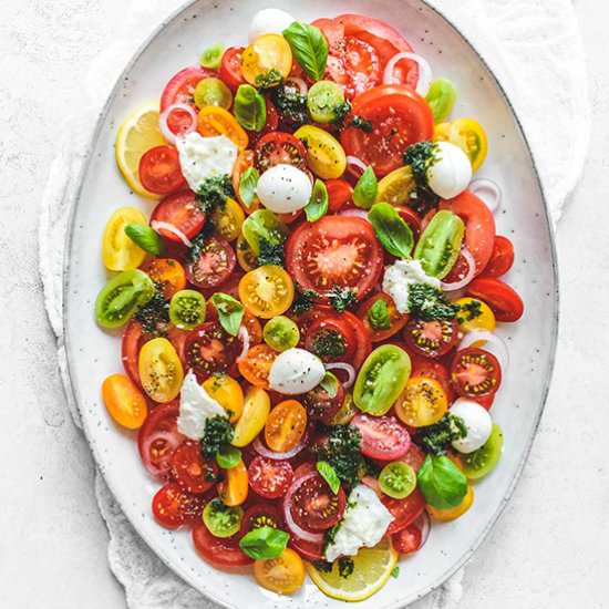 Tomato Salad with Basil Oil