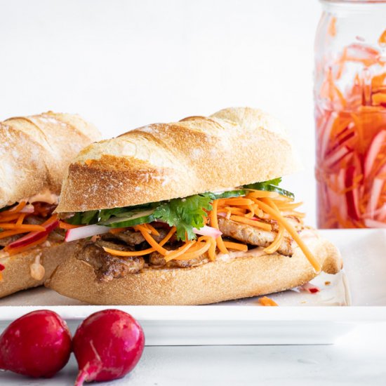 Banh Mi Pork Tenderloin Sandwich