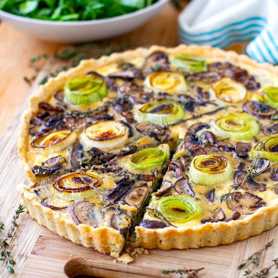 Grain-Free Leek & Mushroom Tart