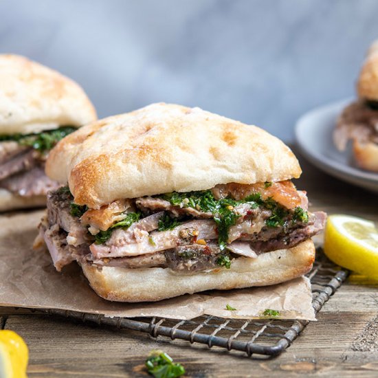 Porchetta sandwich