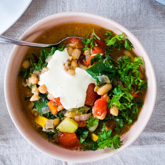 Summer Vegetable White Bean Stew