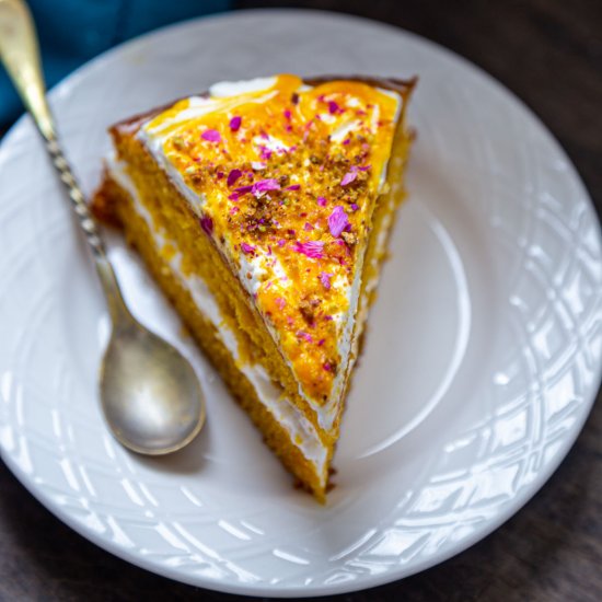 Eggless Mango Cake