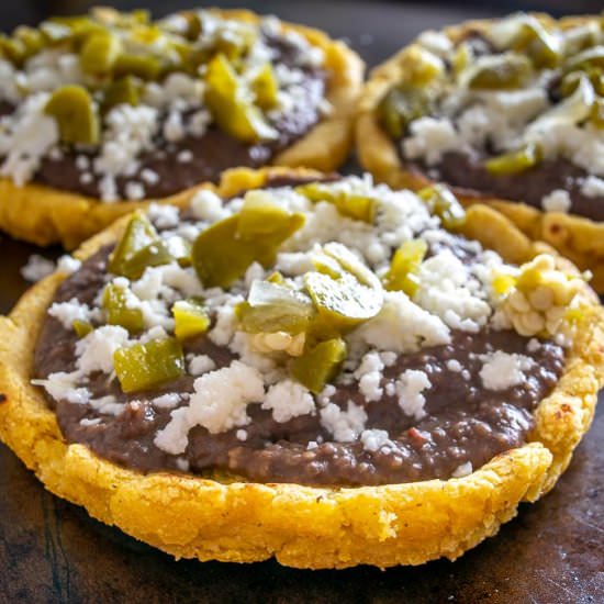 Sopes With Refried Beans and Cheese