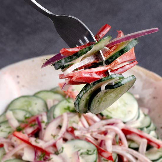 Simple, Healthy Cucumber Salad