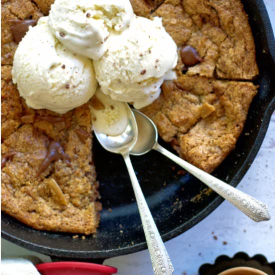 Almond Flour Skillet Cookie