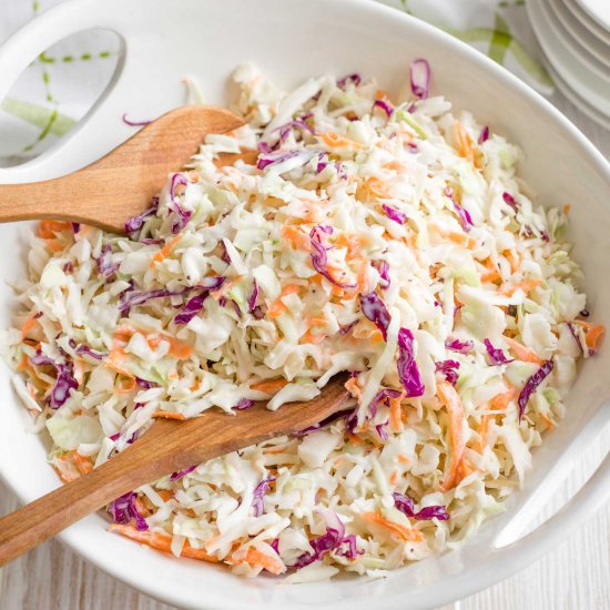 Healthy No Mayo Coleslaw