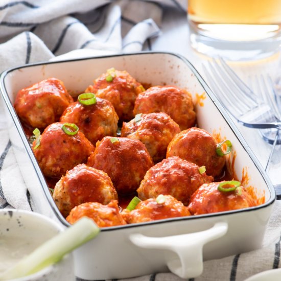 Chicken Meatballs Buffalo Sauce