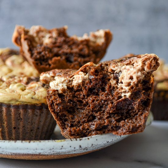 Chocolate Cheesecake Muffins