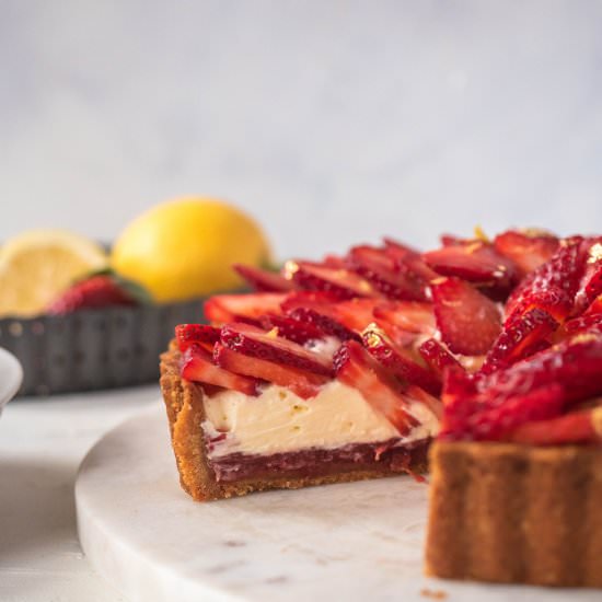 Strawberry and Rhubarb Tart