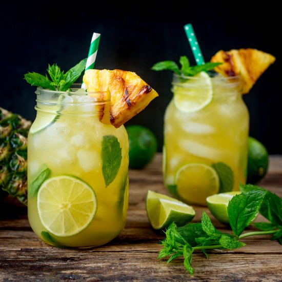 Pineapple Ginger Mojitos